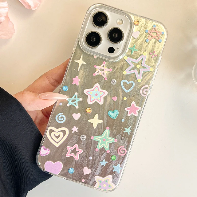 

Phone Case for iPhone 16 15 Pro Max 14 13 Pro 12 11 Plus XS Max XR Camera Full Silver Cover Protection for Men Women