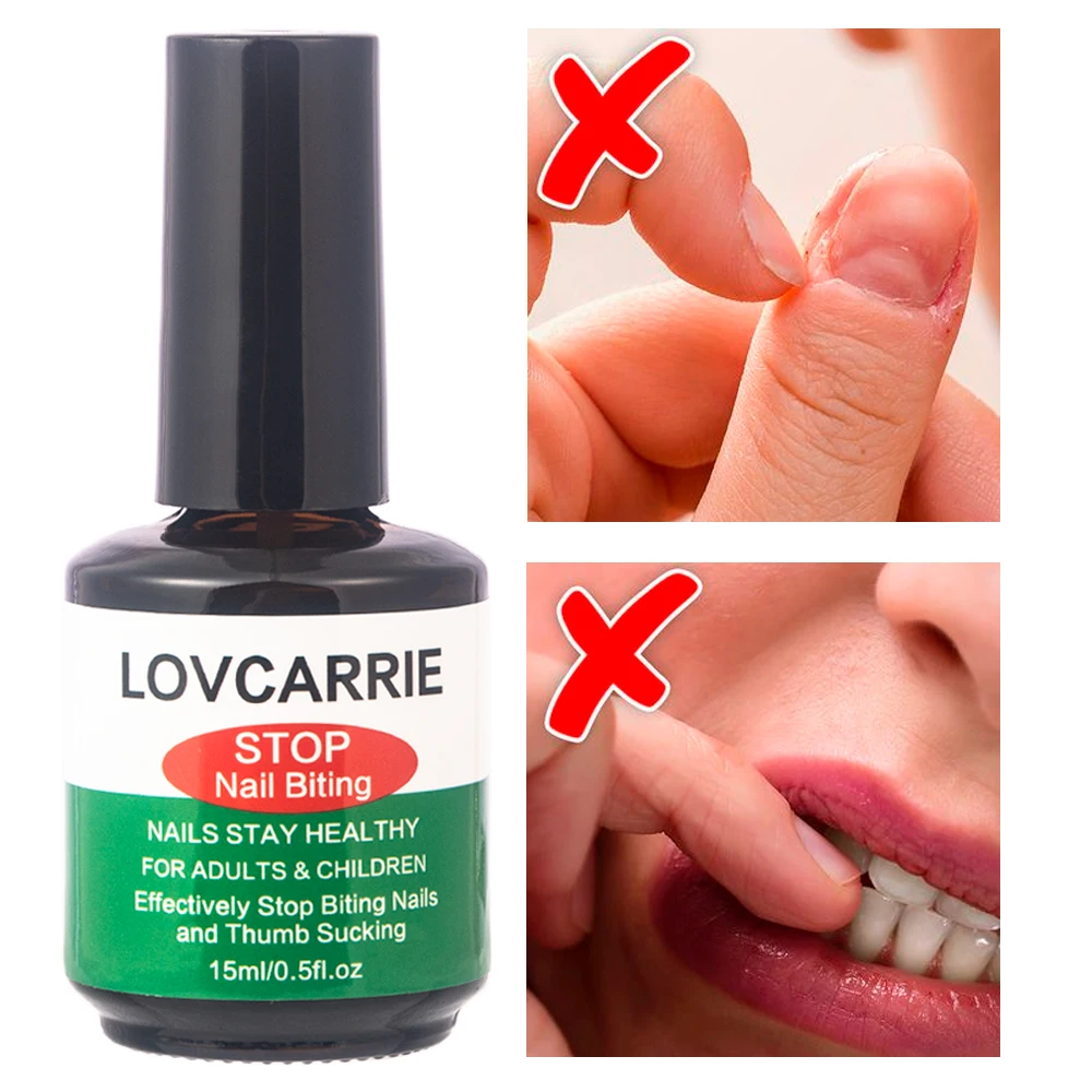 Lov carrie Stop Nagel beißen Behandlung für Kinder Erwachsene 15ml Daumen saugen stoppen keine Biss Reparatur Pflege Flüssigkeit bitteren Nagellack