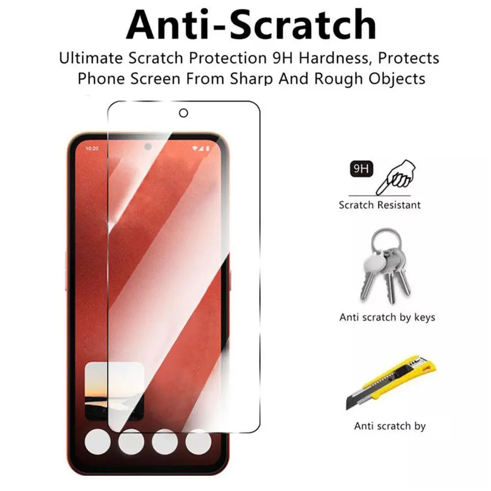 1/2pcs Transparent Phone Glass Film For Nothing Phone 2a Plus HD Clear Anti-Fingerprint Screen Protector Tempered Glass