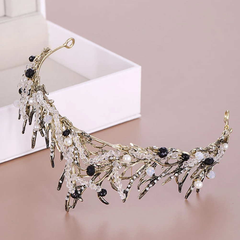 

Princess Crown Bridal Alloy Women Headwear Bride Headdress Wedding Retro Tiara Safe Durable Gifts Lover Family