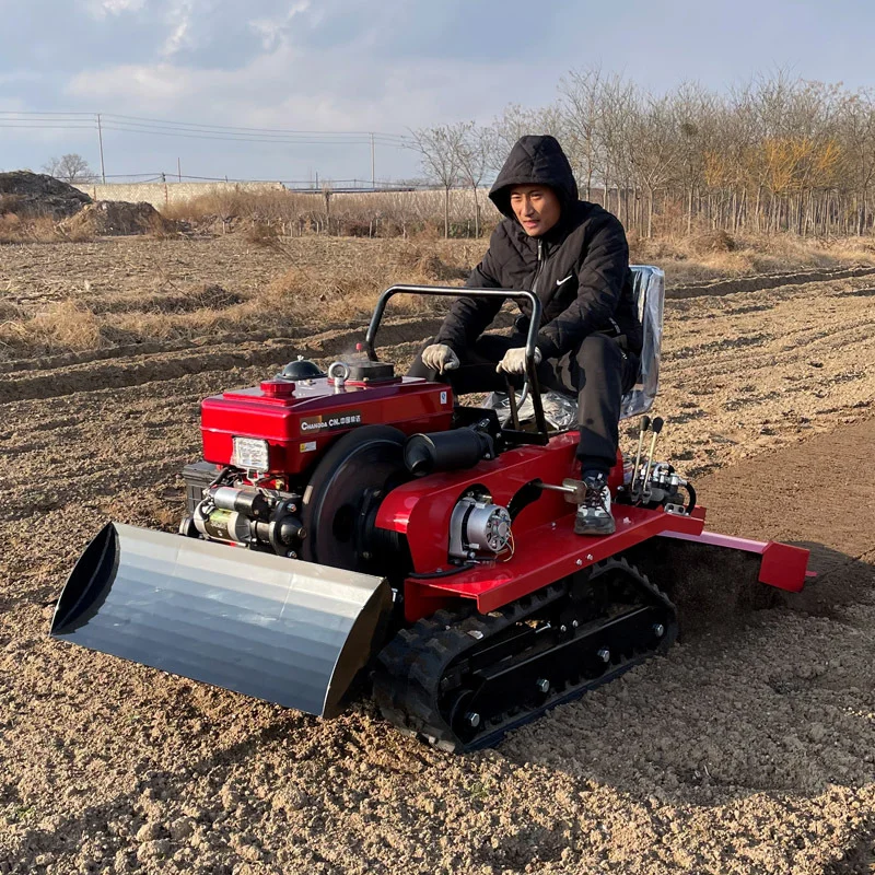 Hot selling multifunctional small diesel powered rotary tillage agricultural machinery easy to operate farm hoes and lawn mowers