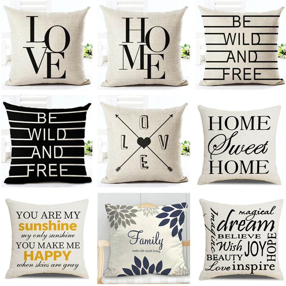 Льняная наволочка для диванной подушки, 40/45/50/60 см