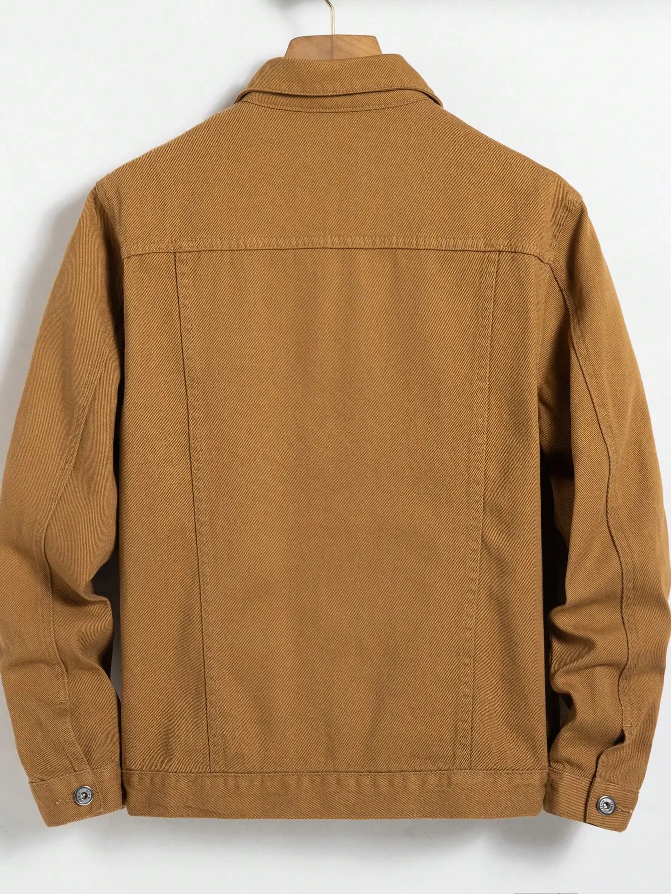 Men's Brown Collared Jacket for Spring Solid Color Versatile Casual Style Unlock Your Fashion with This All-Match King