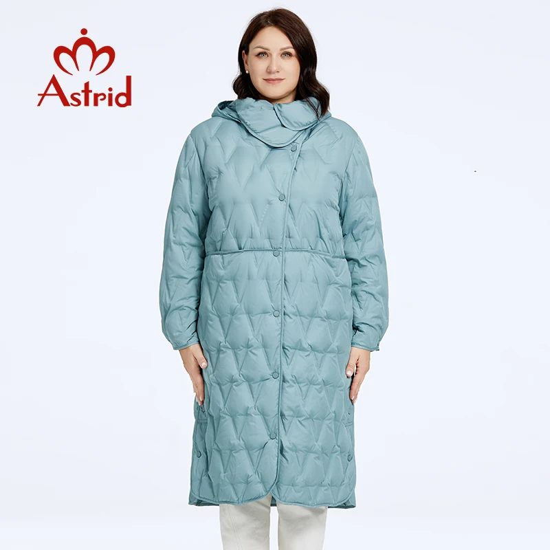 Imagem -03 - Astrid-cabolsa Acolchoado Longo com Capuz de Luxo Feminino Roupas Femininas Parka Grossa Jaquetas Biológicas Tamanho Grande Inverno 2023