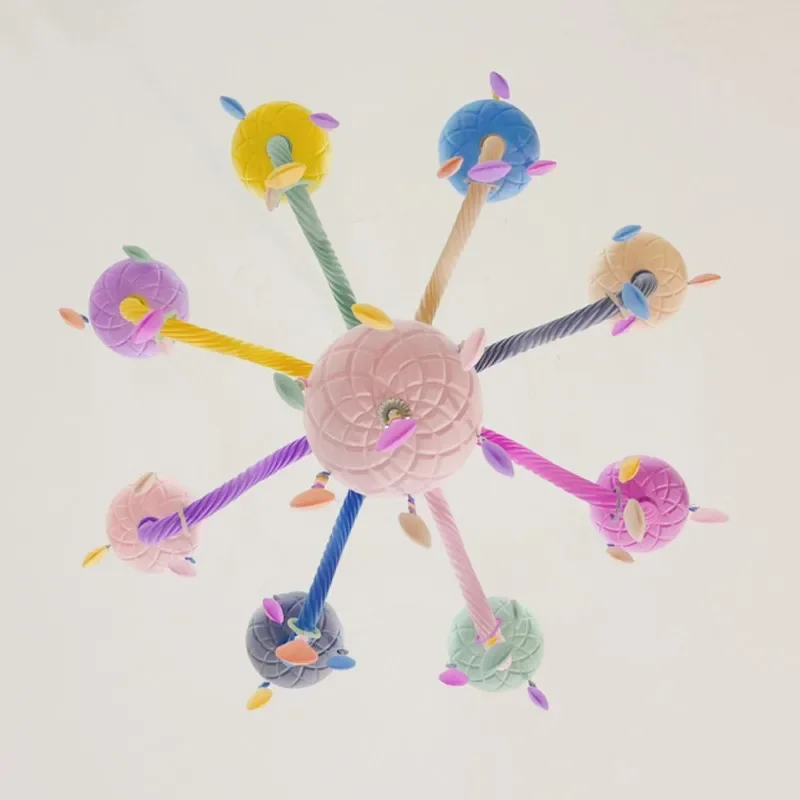 

Креативная Радужная Хрустальная Люстра Розовый Синий Висячий Подвесной Светильник для Детской Комнаты Девушки Спальня Роскошный Потолочный Светильник Светильник