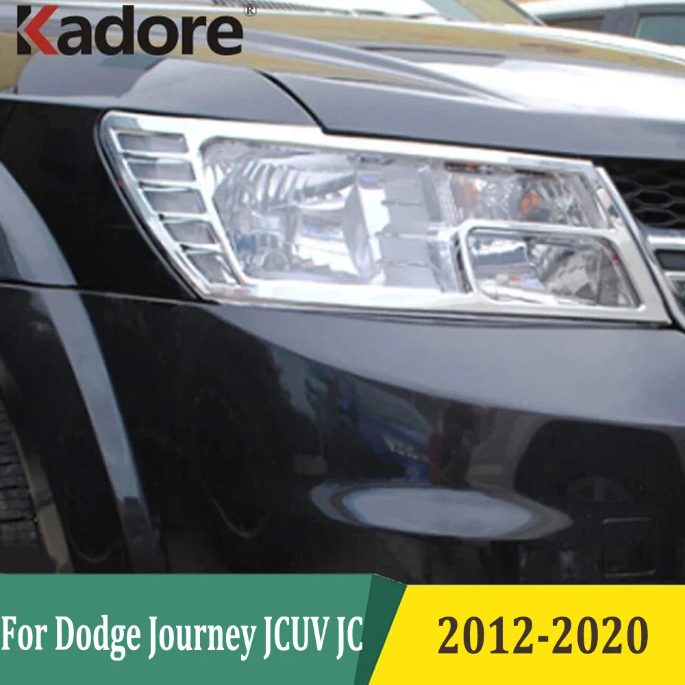 

Для Dodge Journey JCUV JC для Fiat Freemont 2012-2019 2020 хромированная рамка фары Передняя головка искусственная лампа крышка отделка Аксессуары