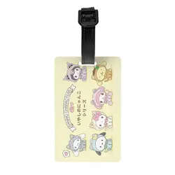 Hello Kitty Kuromi Kawaii Sanrio Anime Luggage Tag Travel Silicon Portable Label Baggage Tag Name ID Address Baggage Tags Gift