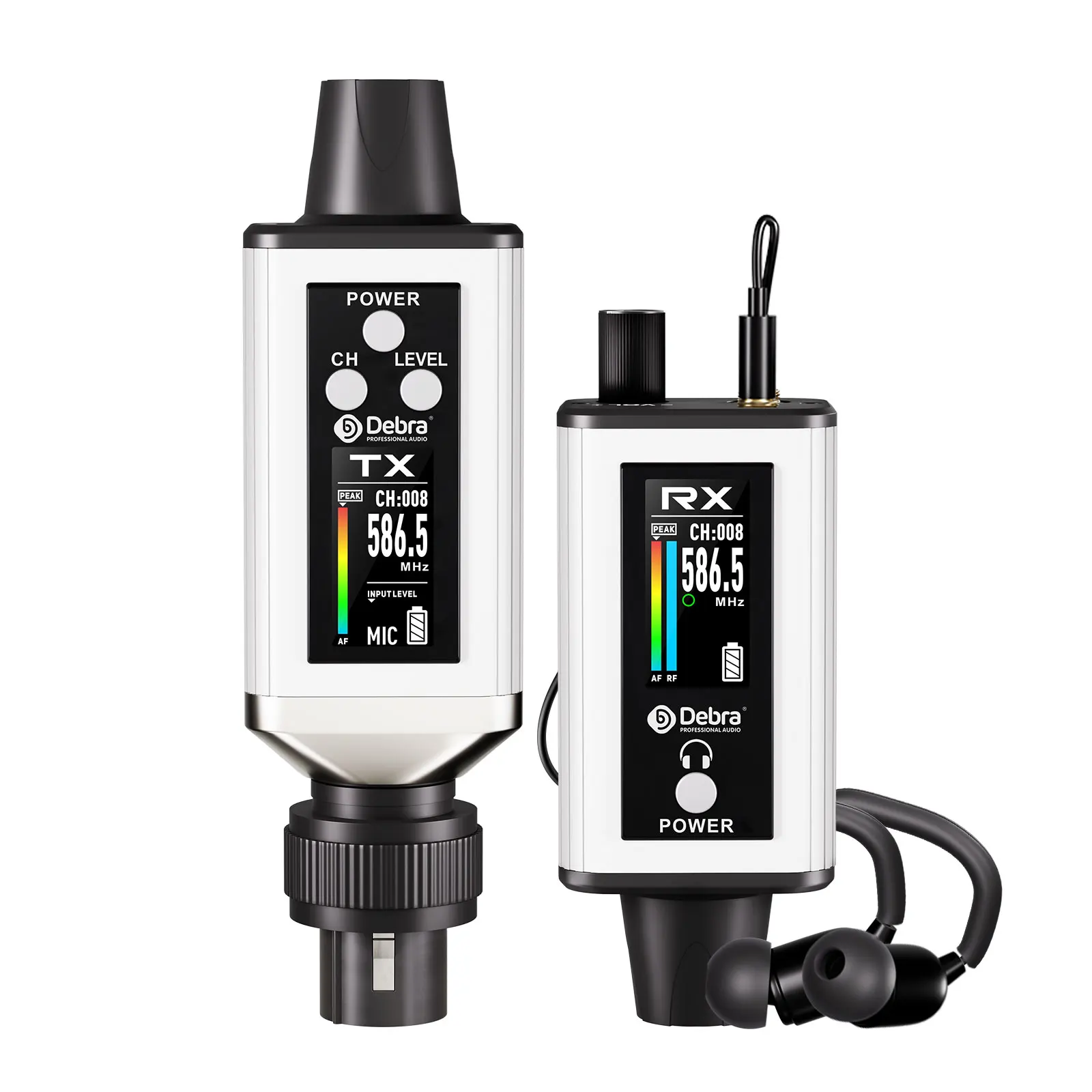 

Debra Audio EMX-1 Mini Portable In-Ear Wireless System UHF Built-in Lithium Battery XLR LED Display For Studio Vocals