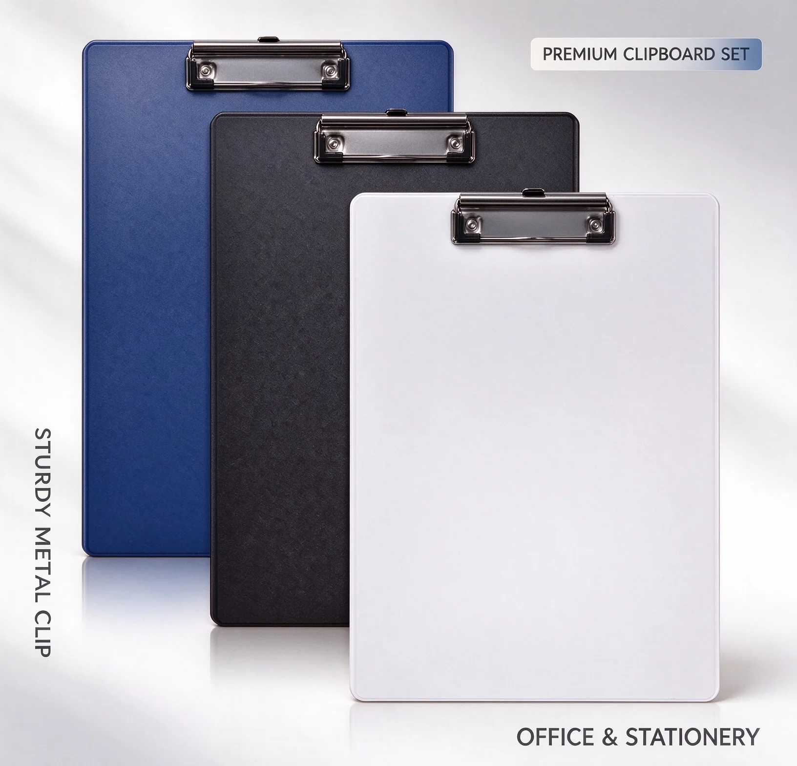 Vertical Writing Pad Folder, Test Paper Clip, Meeting Clipboard for Office and Study, Order Pad for Restaurants and Eateries