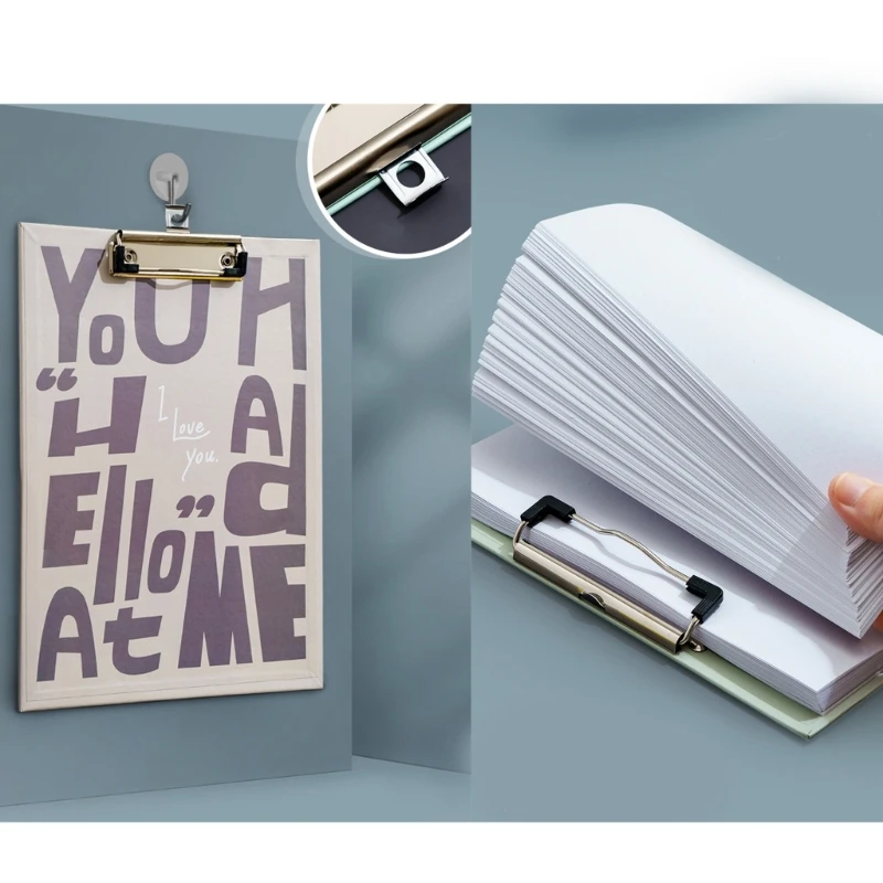 4 Pcs A 4 Size Clip Board Low Profiled Clip Hanging Clipboard Office Clipboards