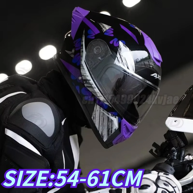 Motorcycle Helmet Men's and Women's Fashionable Safe Anti Fall Scooter Dual Mirror Four Season Helmet Motorcycle Travel Helmet