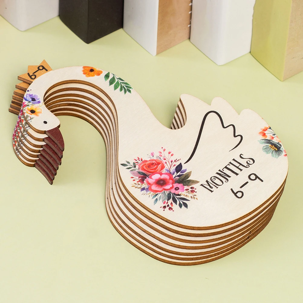 

7pcs Baby Clothes Size Dividers Wooden Closet Organizers Infant Toddler Month Signs Wardrobe Hanger Separators