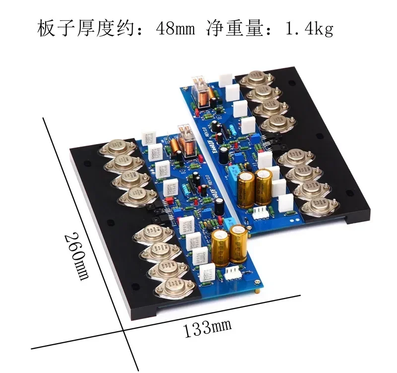 

Gold Sea Field Effect IRF240 IRF9240 Tube 200W *2 2.0 Channel Class AB Stereo Audio Amplifier Board