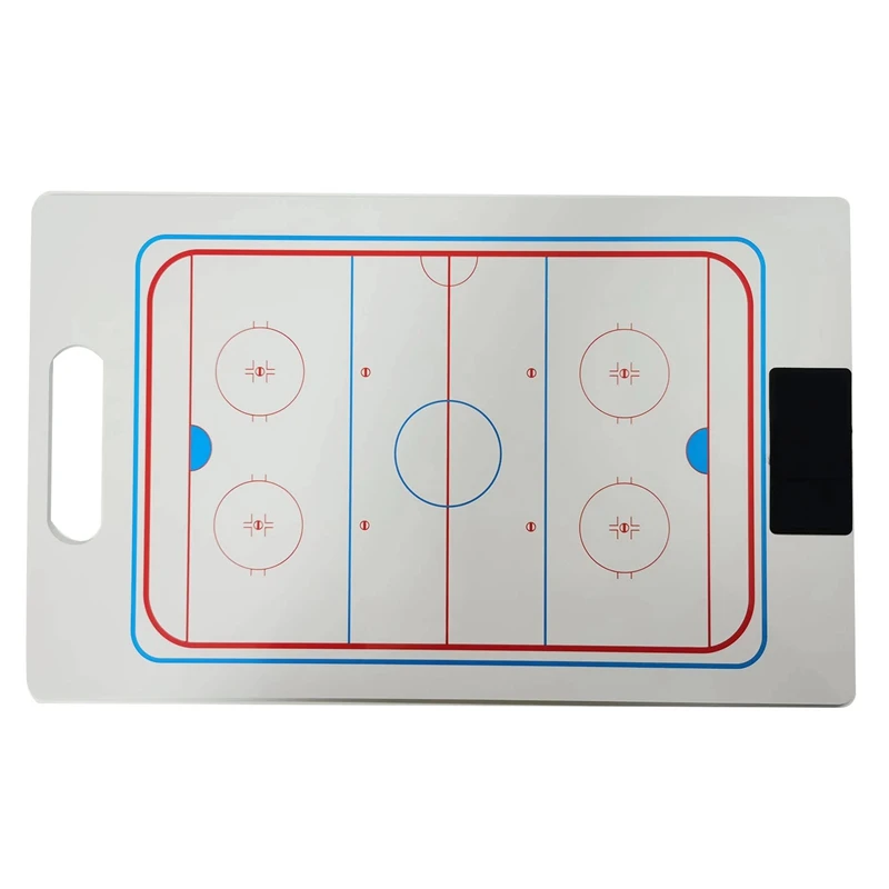 Description Picture 2 of itemWhite Ice Hockey Puck Training Match Coaching Clipboard Portable Ice Hockey Strategy Board Coach Gear