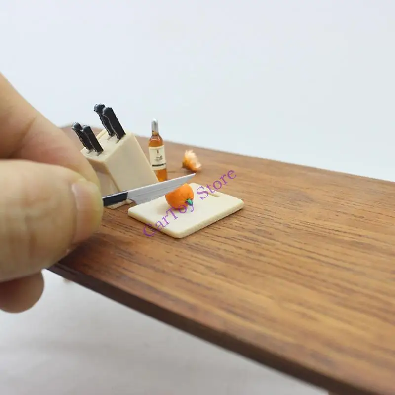 Ensemble d'outils cuisine pour maisons poupées, modèle à échelle 1/12 pour affichages miniatures créatifs, jeu