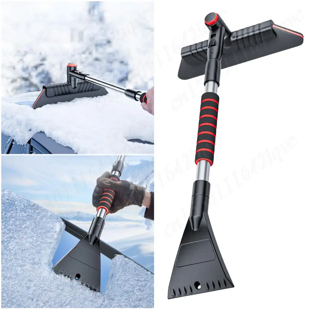 2 In 1 Car Snow Shovel Front Windshield Ice Scraping Defrost Broom Car Ice Scraper Windshield Snow Remover for Car Snowmobiles