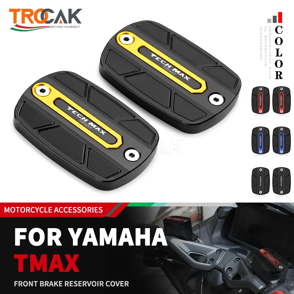 Tech Max Tmax 560 2020-2022 For Yamaha TMAX 560 TMAX560 Motorcycle CNC Brake Fluid Fuel Reservoir Tank Cap Cover