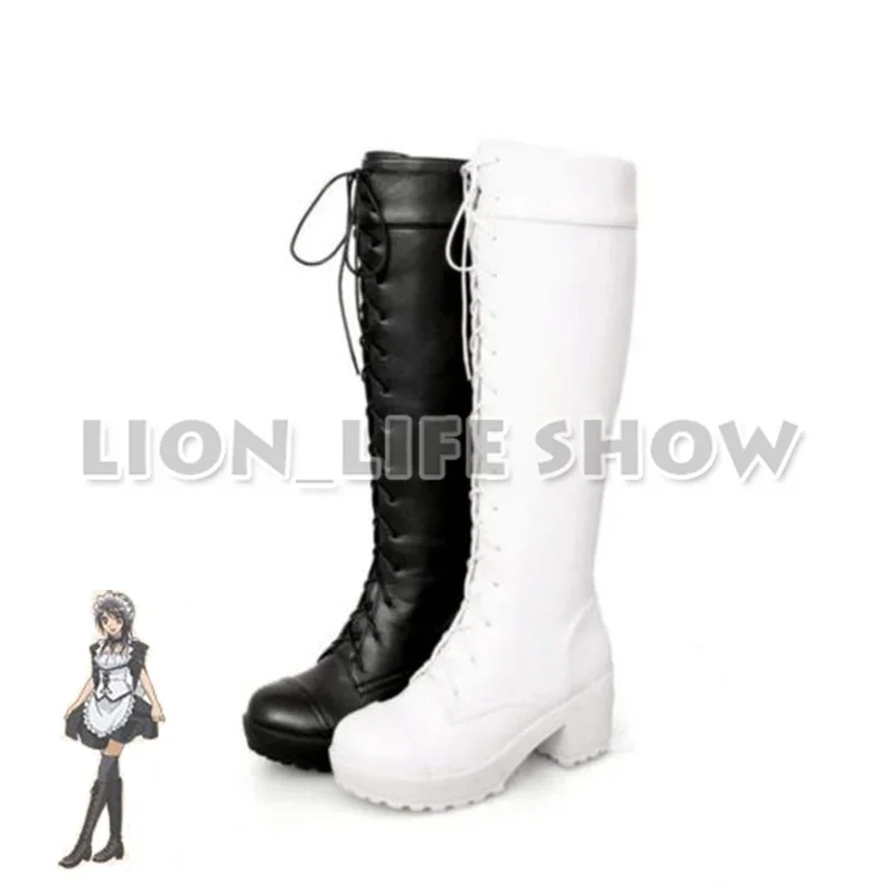 Kaishou WA maid-sama ayuzawa Misaki love live black white cosplay shoes boots