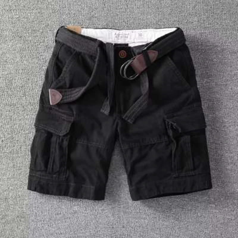 Beach summer spring shorts men's outdoor fashion leisure sports multi-pocket cargo shorts fans color cotton goods beach shorts