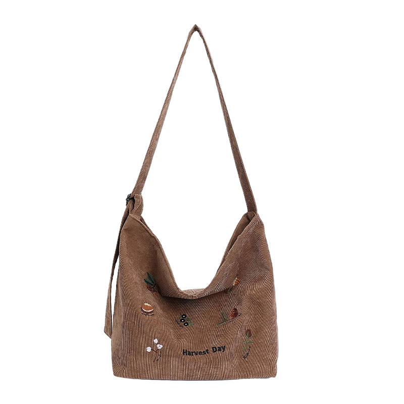 

Handbags for women. Corduroy Korean ins leisure large-capacity bag female 2025 new students commuting one-shoulder tote bag