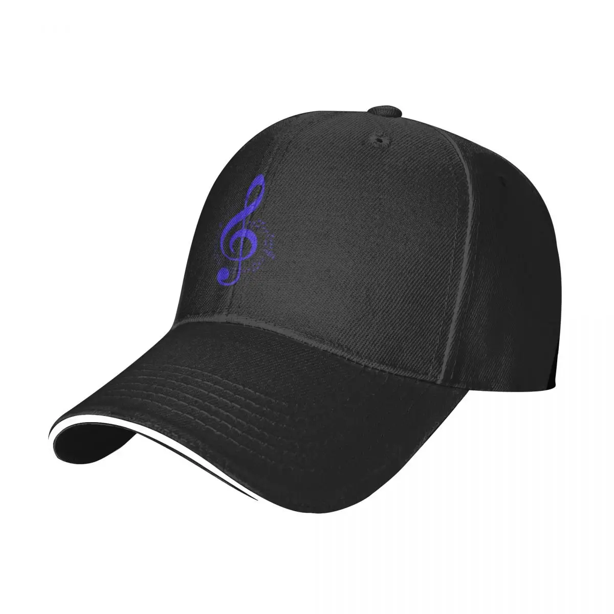 Music Notes Treble Clef - Blue Baseball Cap Ball Cap Luxury Man Hat Hat Beach Icon Golf Women Men's