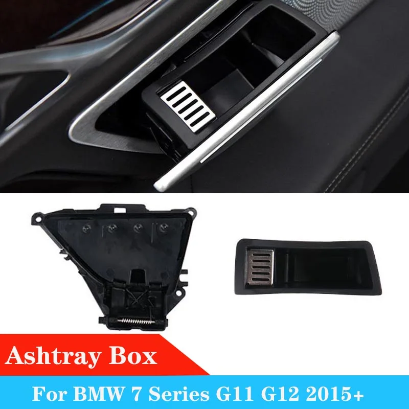 

For BMW 7 Series G11 G12 Car Ashtrays Rear Door Ashtray Box Cover Left Right Ashtray Box Liner ABS Auto Accessories 1PC 2015+