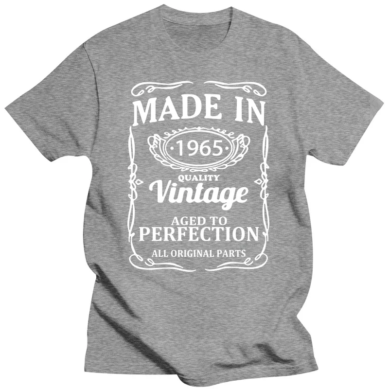 Vintage 1965 58 Years Old T Shirt Men Cotton Short Sleeve Streetwear T-shirt Camiseta Clothing Funny New 58th Birthday Tshirt