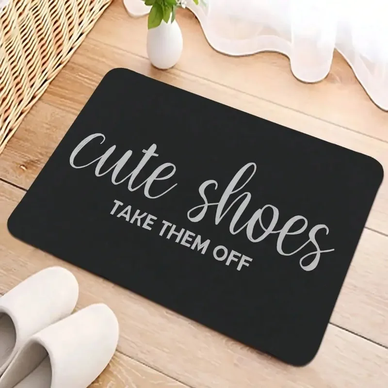 Please Remove Your Shoes Welcome Rug Kitchen Bathroom Entrance Doormat Non-slip Bedroom Decor Rug Floor Mats Foot Mat