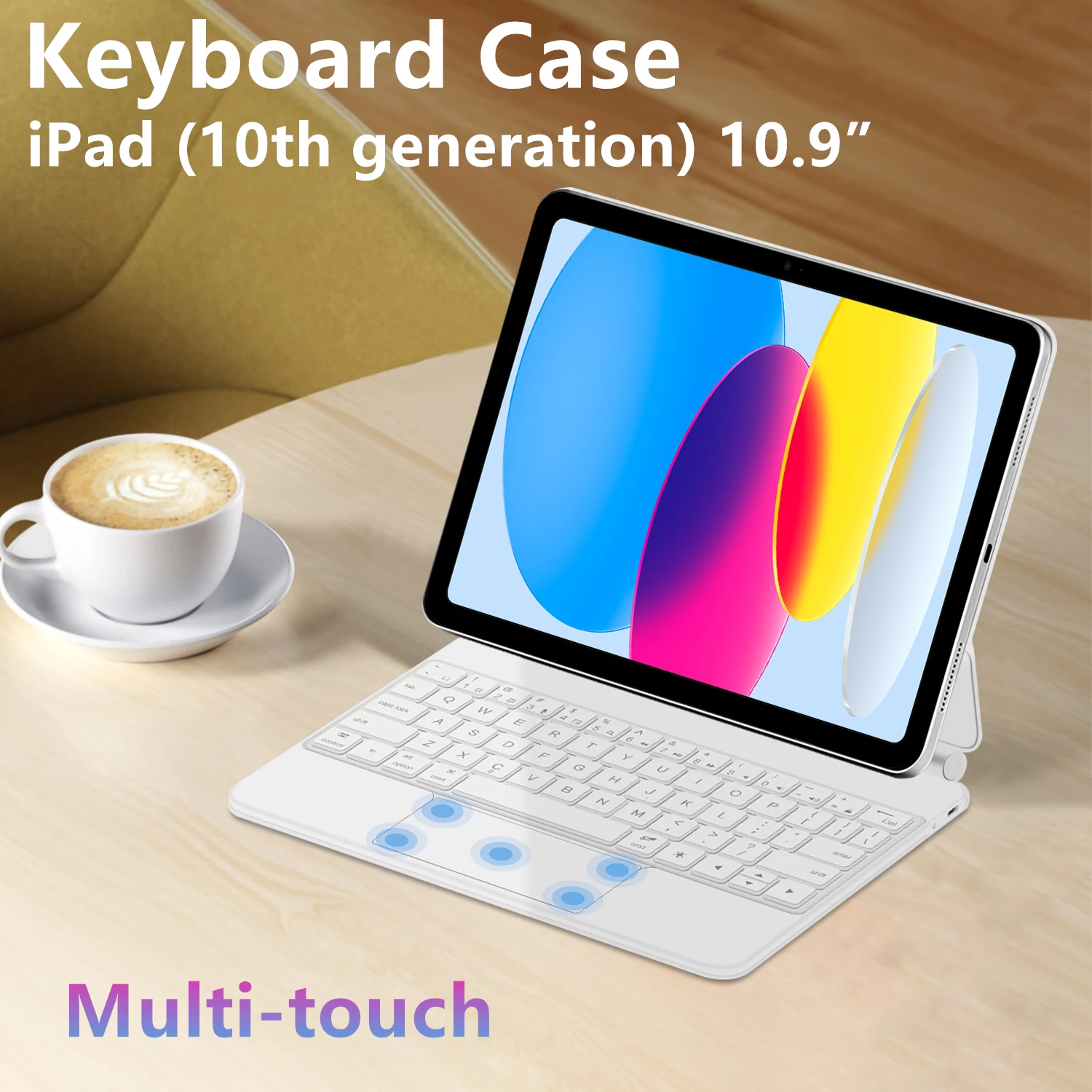 Magic Keyboard Folio for iPad 10th generation 2022 ipad10 Tablet 10 Smart Cover Case A2696 A2757 Multi-touch Magnetic Backlight