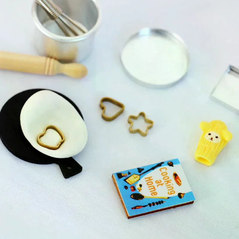 Dollhouse Miniature Kitchen Cooking Baking Model DIY Doll Furniture Accessories 1set