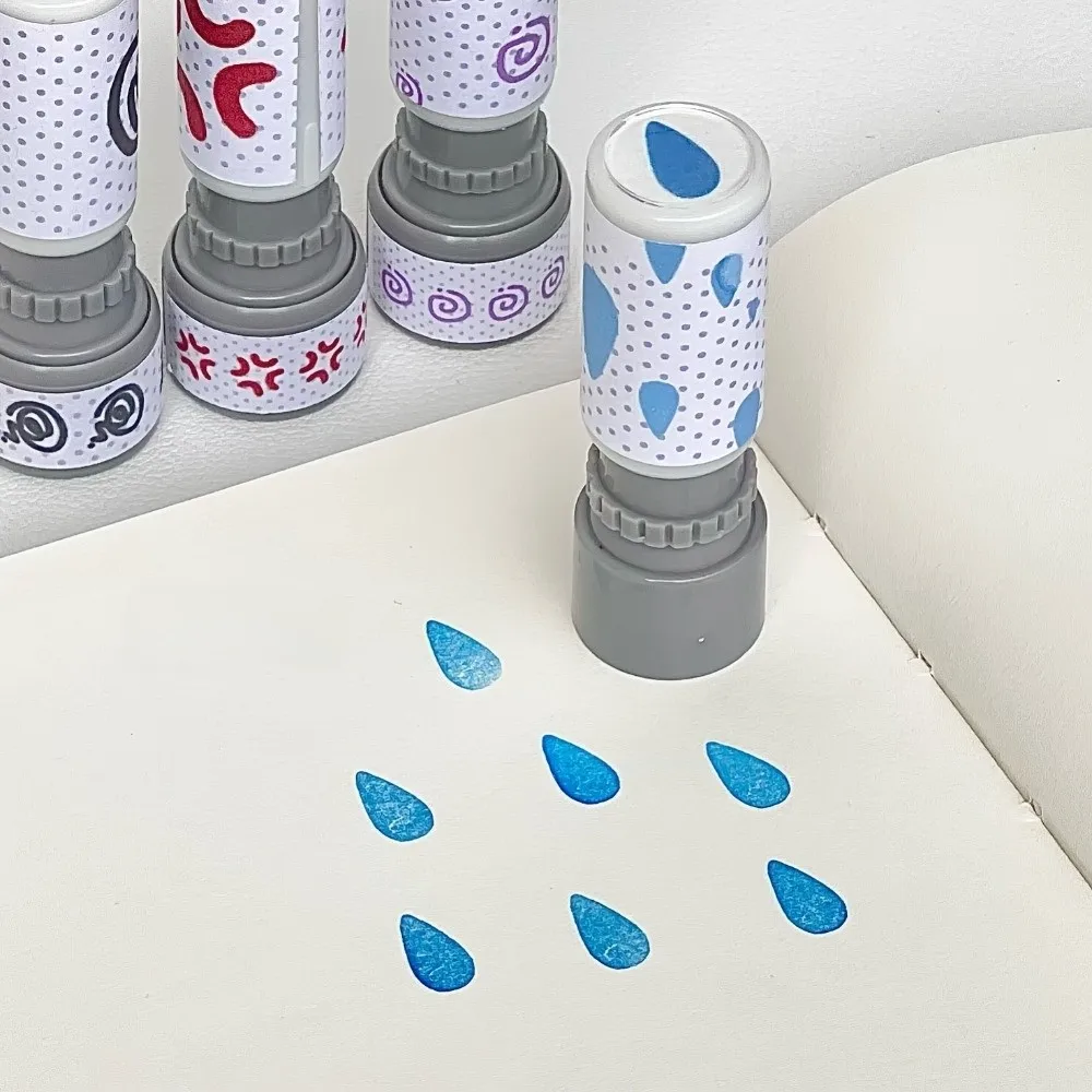 New Japanese Manga Mood Tracker Stamp Reusable Creative Symbol Press Seal Clock In Tool Mini DIY Decoration Stamp Scrapbooking