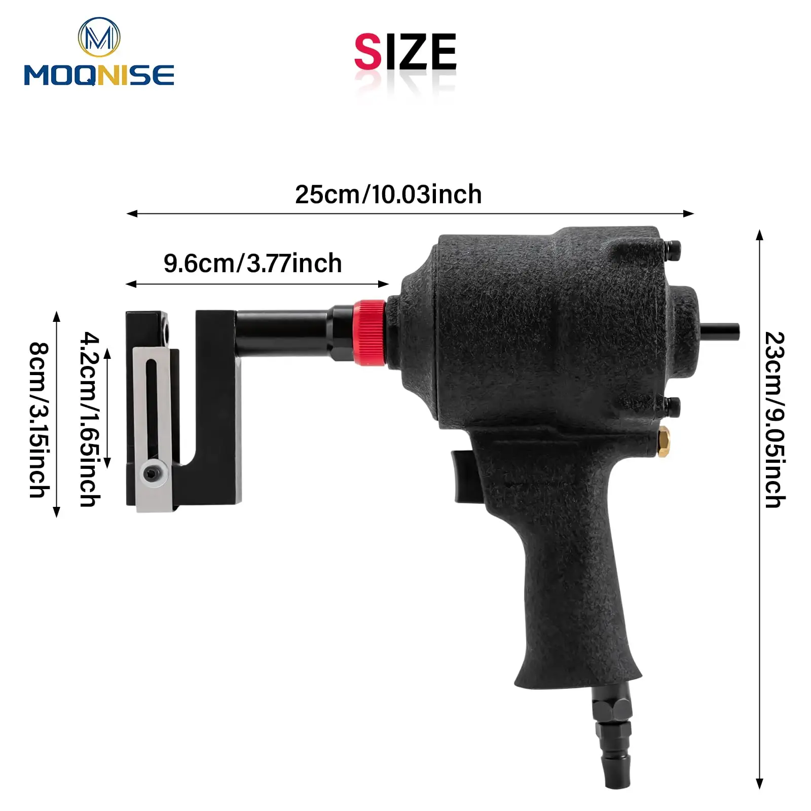 ثقب هوائي 8 مم 360 °     دوران الهواء المعادن ثقب لكمة أداة الصناعية الصفائح المعدنية اللكم بندقية الثقيلة ميتال هول فلان