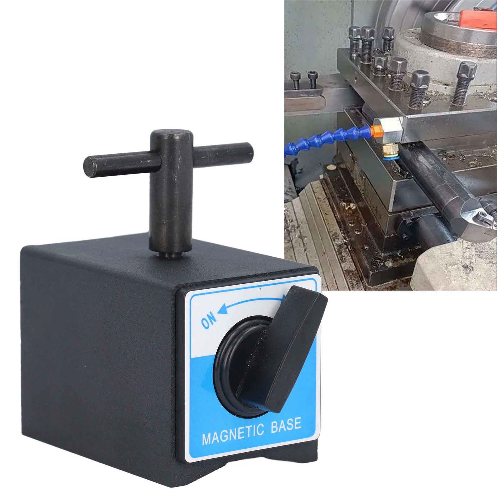 Magnetic Base 100kg Suction Force M8 Thread Magnetic Base Holder with Switch for Mechanical Processing