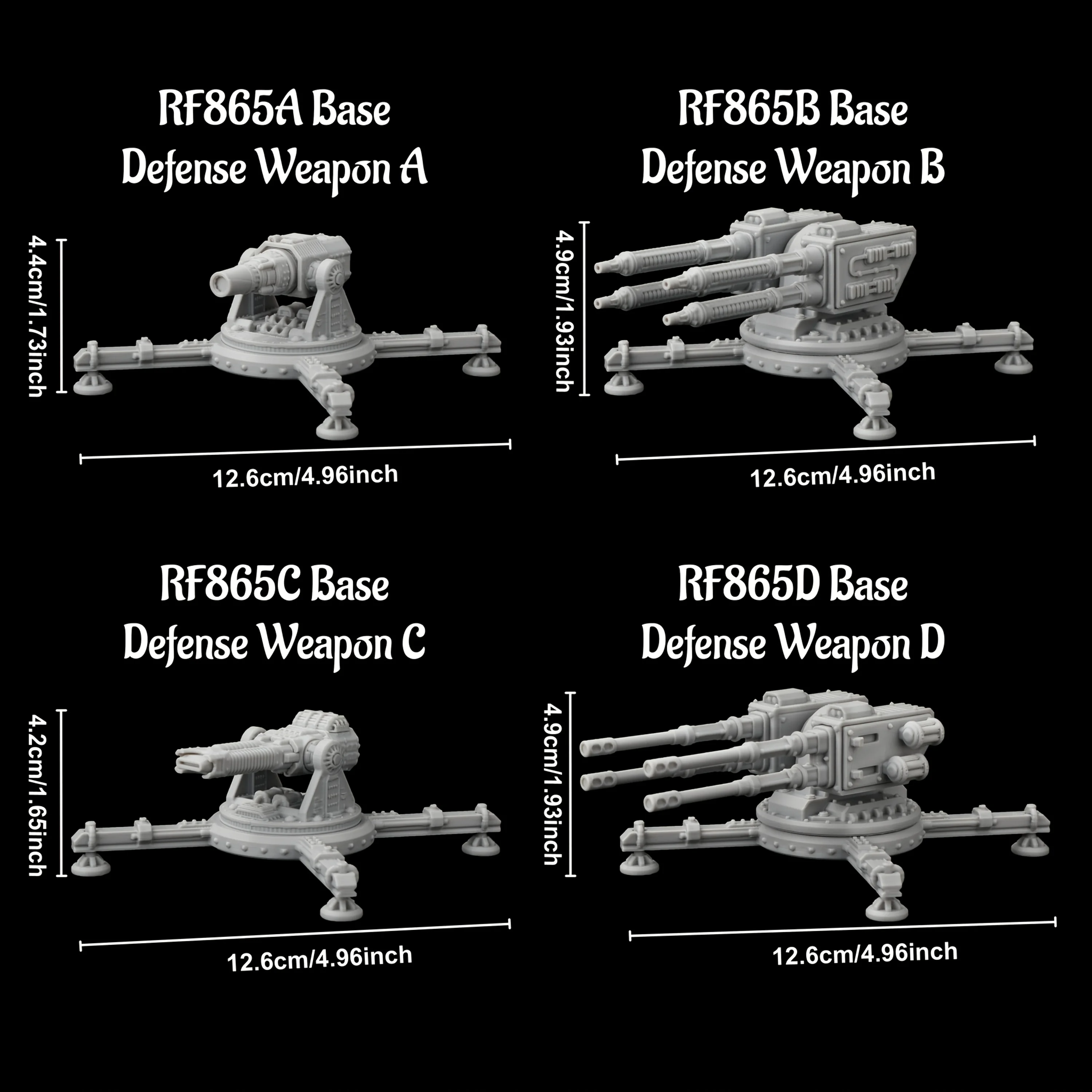 Sci-Fi Base Defense Miniature Terrain Models  - TRPG Defense Accessories Fantasy Miniatures for TTRPG Scenes Collectible Gift view 3