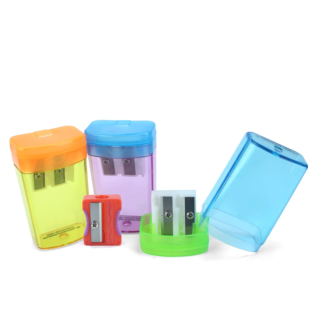 24pcs/carton Exquisite packaging pencil sharpener combo portable durable useful student stationery