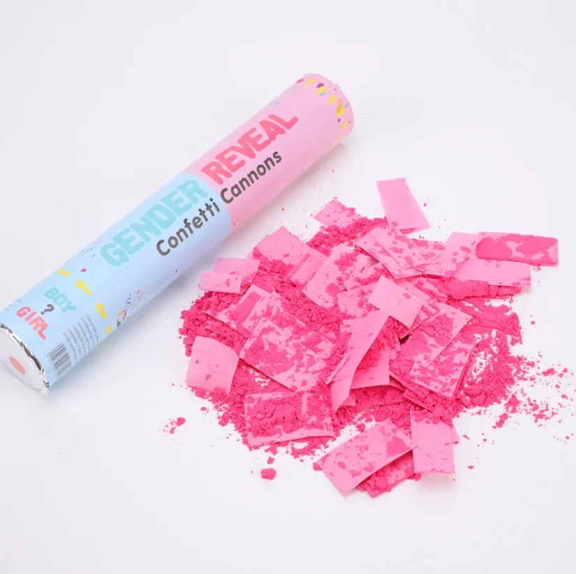 Wholesale Gender Reveal Popper Confetti Cannon for Sale 6PCS 30cm Baby Shower Boy Girl Gold Paper Biodegradable Birthday Wedding
