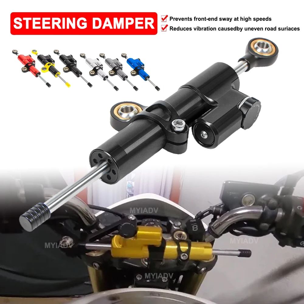 

Universal Motorcycle Steering Damper For Honda XADV750 Adjustable Stabilizer Speed Wobble Safety Accessory For Suzuki For Ducati