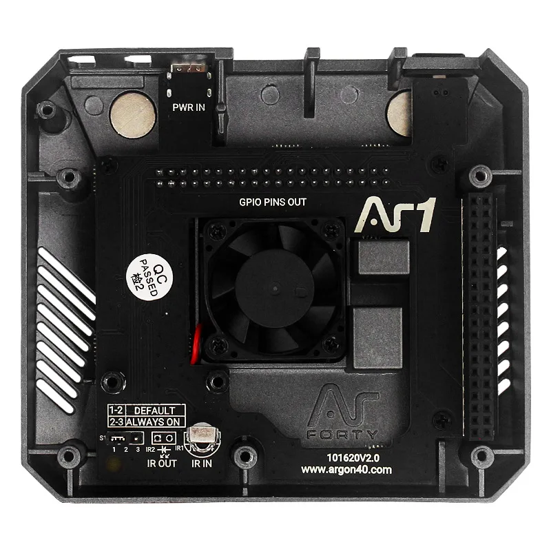 Raspberry Pi 4B Aluminum Alloy Case with GPIO Breadboard & Cooling Fan - Protective Shell for Electronics Projects