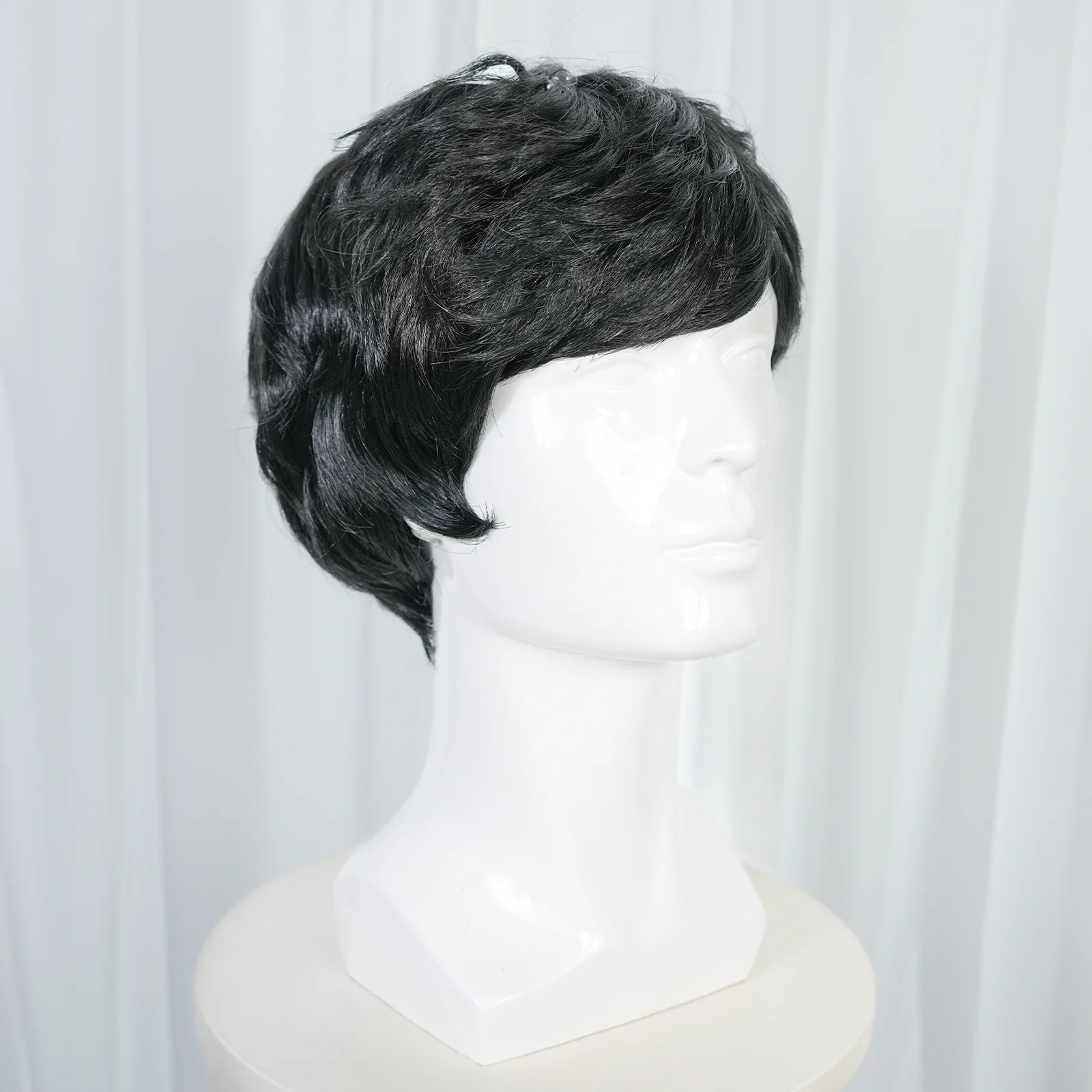 باروكة صناعية قصيرة مجعدة للرجال لملابس غير رسمية، ملابس إبداعية وشخصية كوسبلاي/تقليد