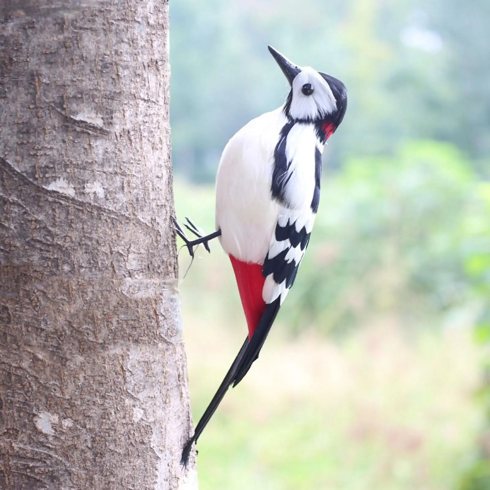 Simulation Woodpecker Decorative PE Bird Figurine Ornament for Outdoor Yard Garden Fairy Accessory