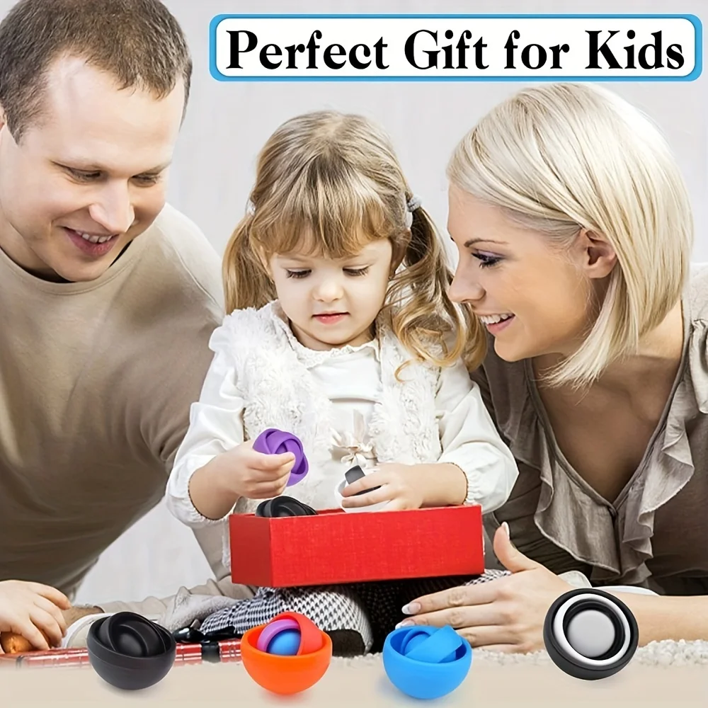 2Pcs Fidget Toy For Adults,Fidgets Gifts For Boys Girls Teens Kids, ADHD Autism Stress Relief Finger Toy Hand Fidget Spinner