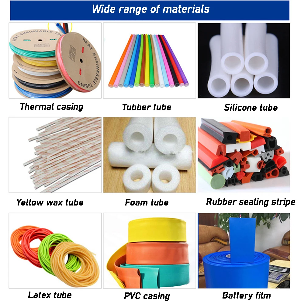500W Small PP ABS PVC Pipe Silicone Rubber Tube Slicing Machine Automatic Heat Shrinkable Tube Cutting Machine