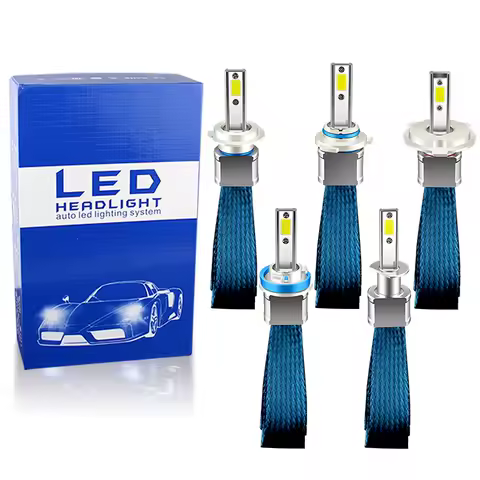 2PCS 12V Canbus Car Lights H4 HB2 H7 Hi/Lo Beam 6000K Fanless White H1 H8 H11 Led Headlight Bulbs 9005 HB3 9006 HB4 Fog Light