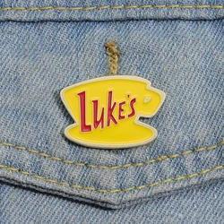 Lukes Diner Enamel Pins Custom TV Series Brooches Lapel Badges Cartoon Funny Jewelry Gift for Fans Friends