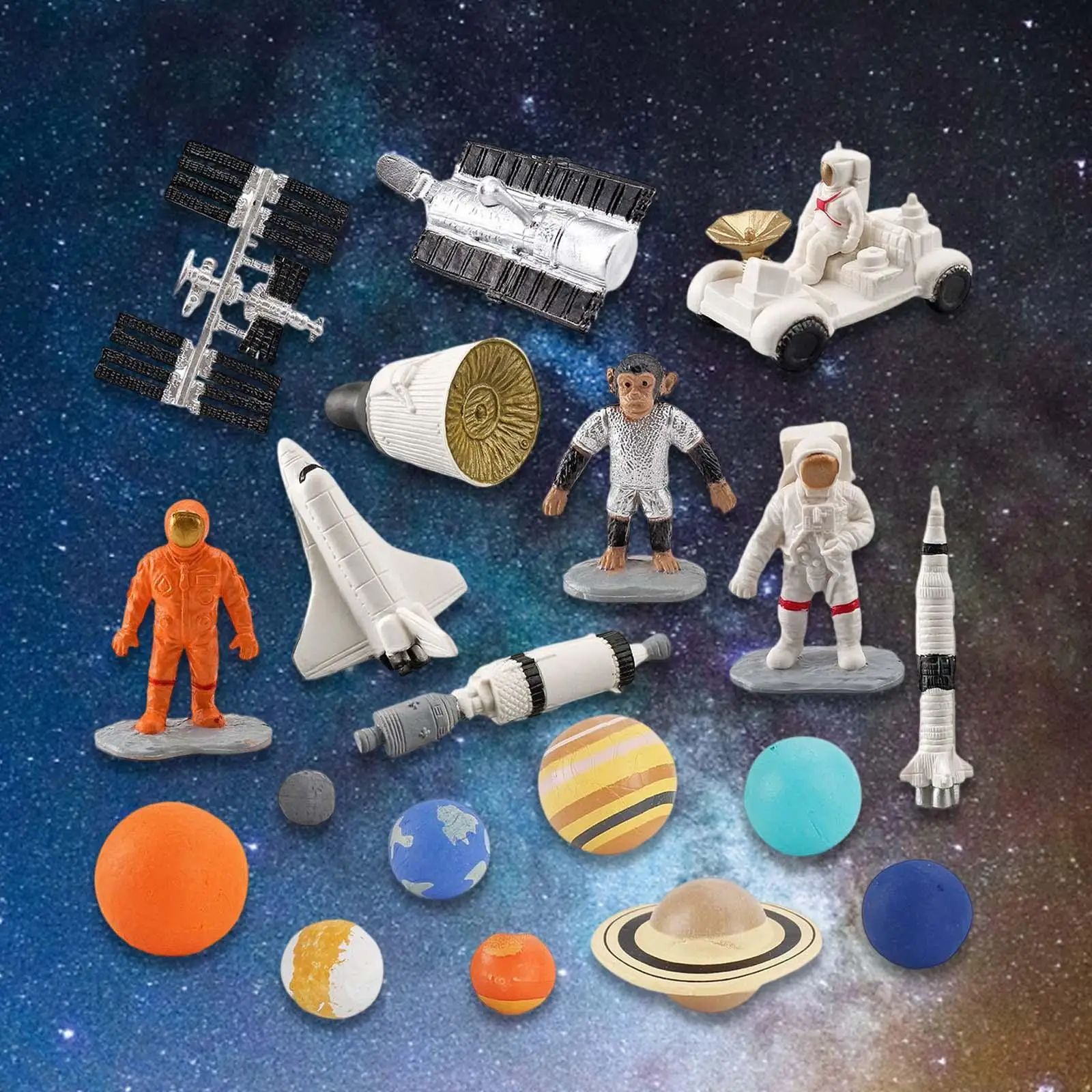 Miniature Astronaut Model Collection for Role Playing Pretend Play Children