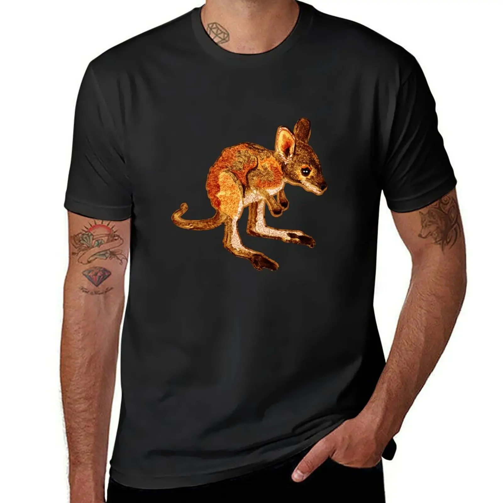 Kangaroo Joey T-Shirt tops shirts graphic tees plus sizes fruit of the loom mens t shirts