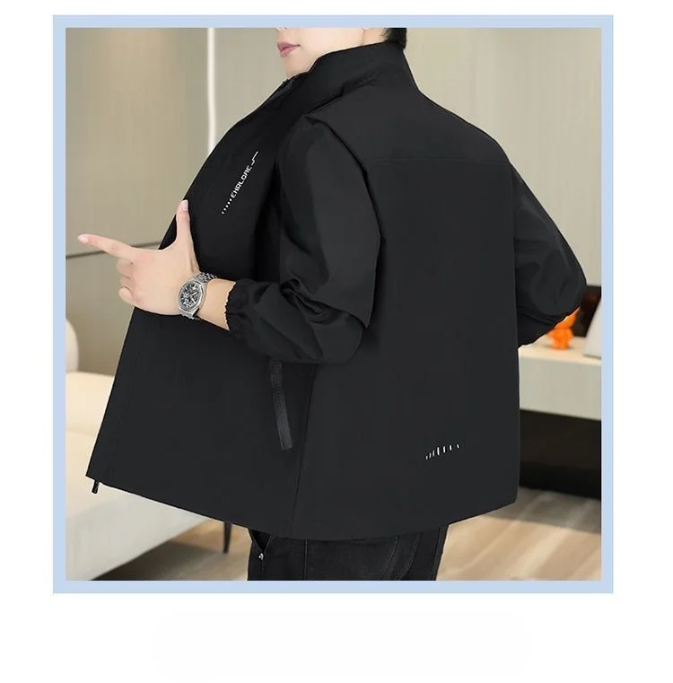 

Mens Jacket Coat Large Japanese Eastern Zen Aesthetic Minimalist Clean Lines Harmony Balance Black Streetwear Downtown Boy Cool