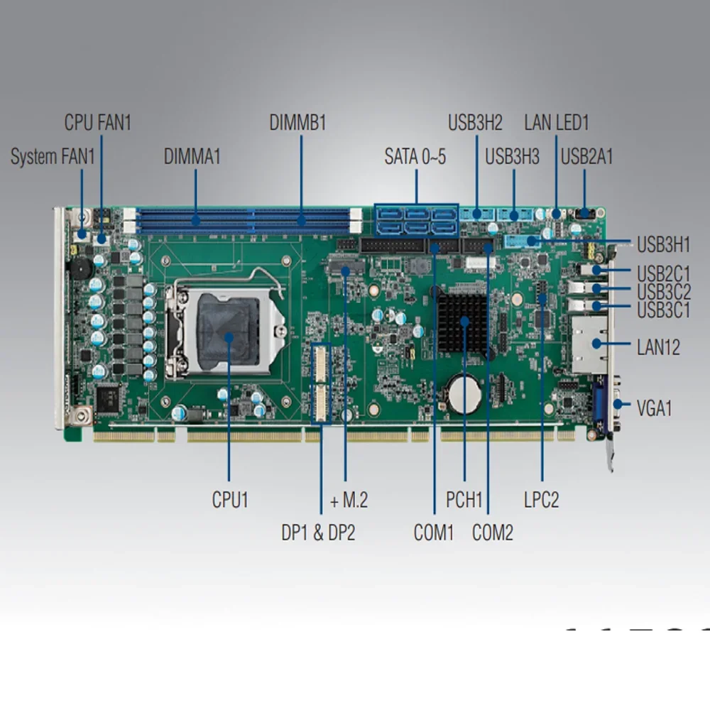 Advantech PCE 7132 LGA1200 10th Generation Intel Core i9/i7/i5/i3 System Host Board Industrial Single Board Computer