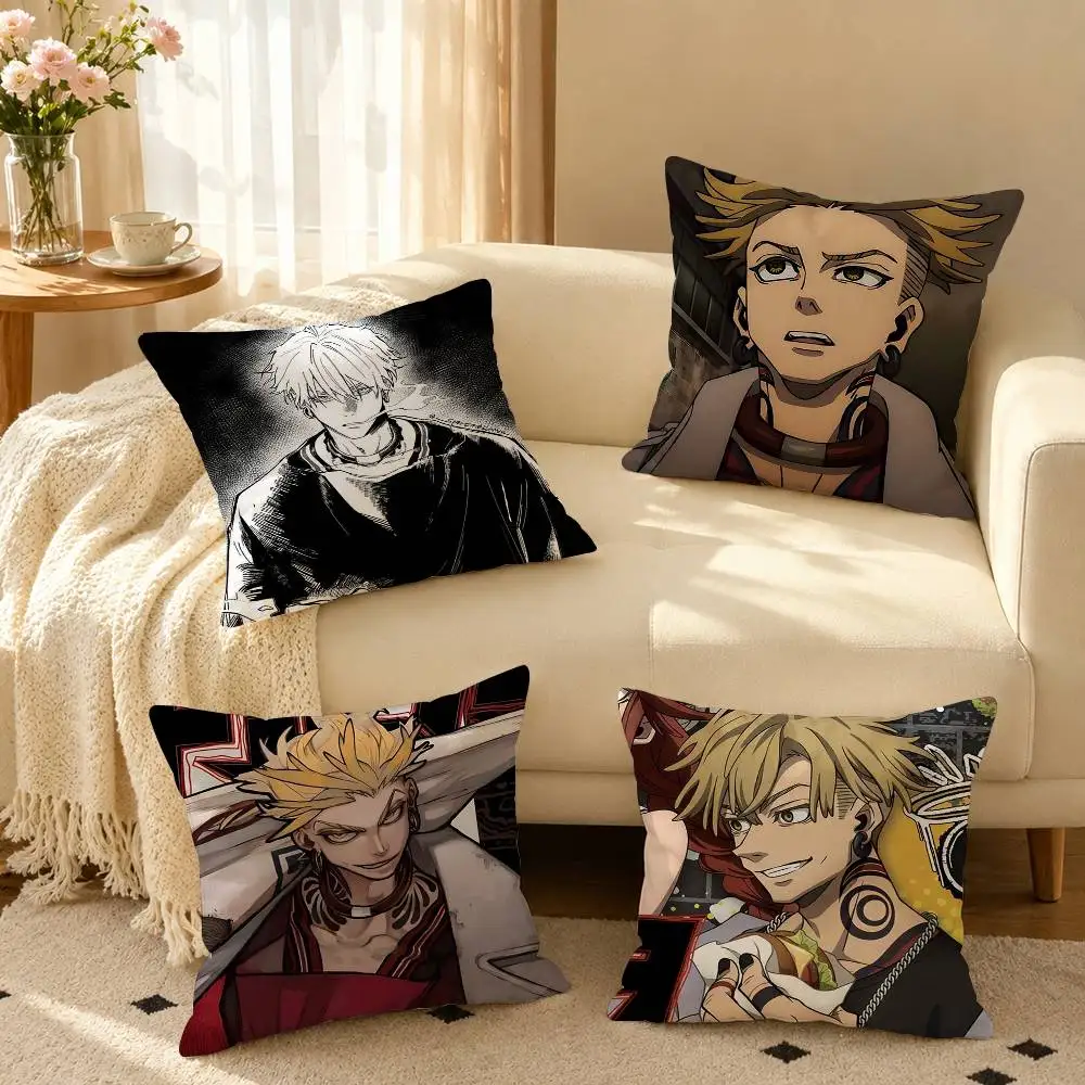 Anime G-Gachiakuta Enjin Pillow Case Square Double-Sided Sofa Cushion Cover Bedroom Bedside Pillow