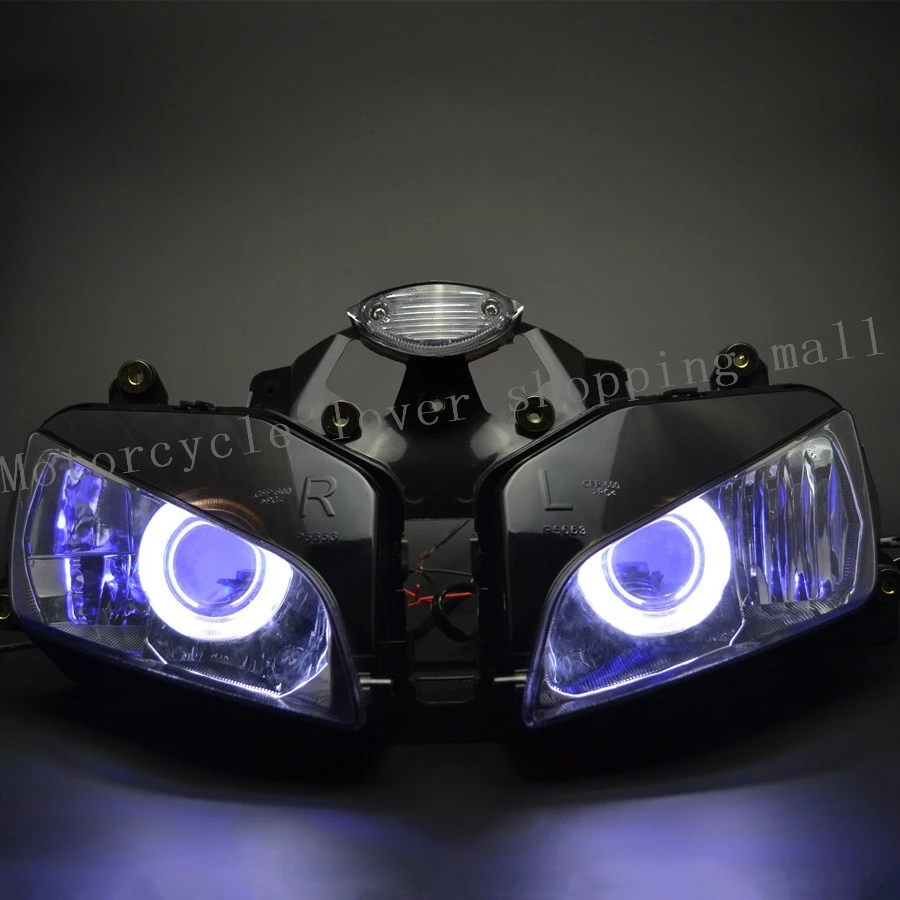 Motorcycle LED Light Headlight Hi/Lo Headlamp Custom HID Projector Headlight Assembly faro moto For Honda CBR600RR F5 2003-2006